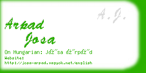 arpad josa business card